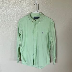 Polo by Ralph Lauren Men's Light Green Button Down Shirt
